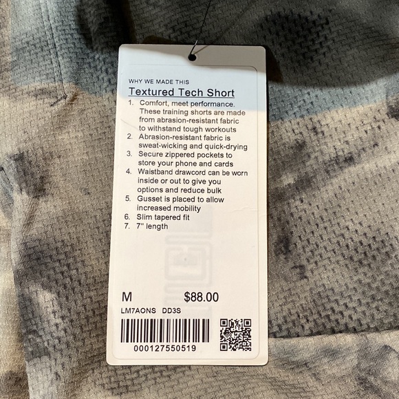 NWT Lululemon Textured Tech Short - Picture 2 of 4